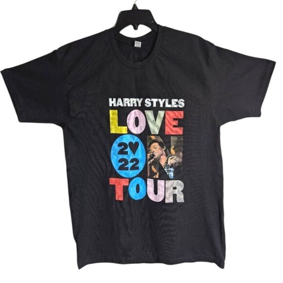 Harry Styles Tops - Harry Styles Black Love On Tour 2022 Los Angeles Tour Concert Cotton T-Shirt XL
